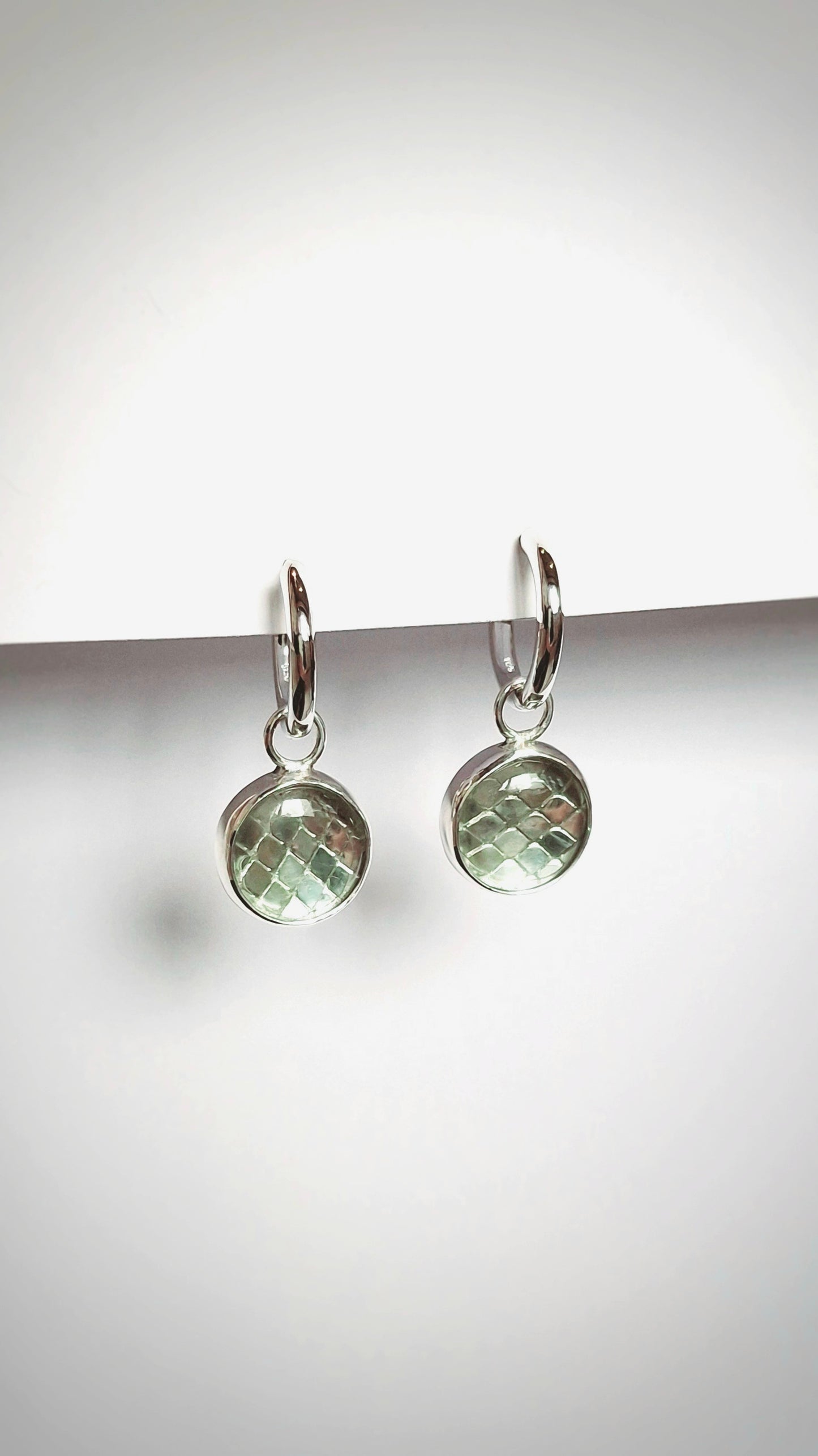 Groene kwarts oorbellen